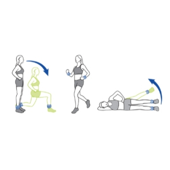 NEW Pro Strength 2LB Ankle Weights Set Black Toning Resistance Adjustable - Picture 4 of 4